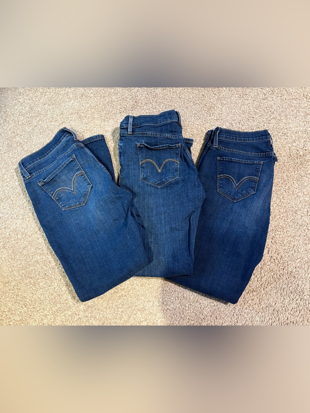 Levi's Women's Dark Blue Skinny Jeans - Three Pair